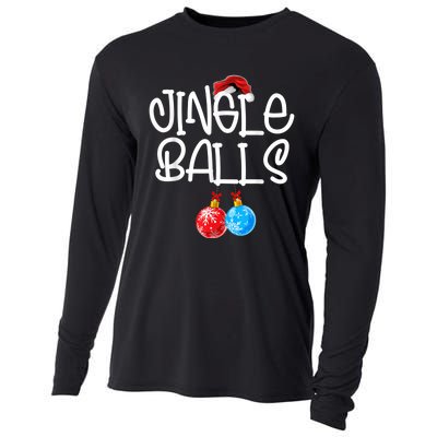 Jingle Balls Tinsel Tits Couple Funny Christmas Matching Cooling Performance Long Sleeve Crew