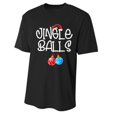 Jingle Balls Tinsel Tits Couple Funny Christmas Matching Performance Sprint T-Shirt