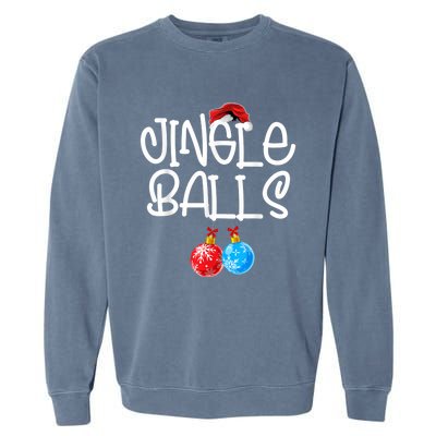 Jingle Balls Tinsel Tits Couple Funny Christmas Matching Garment-Dyed Sweatshirt