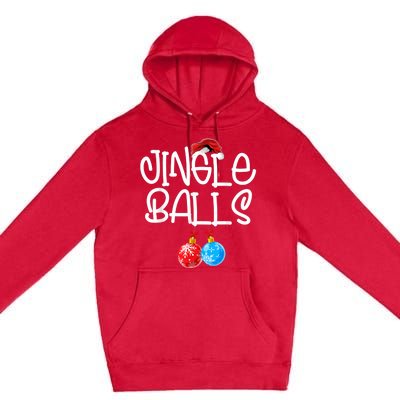 Jingle Balls Tinsel Tits Couple Funny Christmas Matching Premium Pullover Hoodie