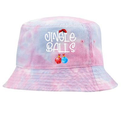 Jingle Balls Tinsel Tits Couple Funny Christmas Matching Tie-Dyed Bucket Hat