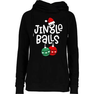 Jingle Balls Tinsel Tits Couple Christmas Couples Matching Womens Funnel Neck Pullover Hood