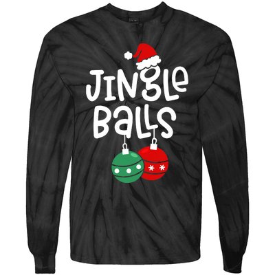 Jingle Balls Tinsel Tits Couple Christmas Couples Matching Tie-Dye Long Sleeve Shirt