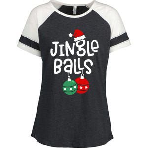 Jingle Balls Tinsel Tits Couple Christmas Couples Matching Enza Ladies Jersey Colorblock Tee