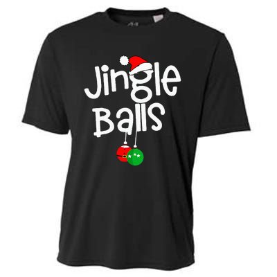 Jingle Balls Tinsel Tits Funny Couple Christmas Pajama Xmas Cooling Performance Crew T-Shirt