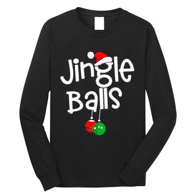 Jingle Balls Tinsel Tits Funny Couple Christmas Pajama Xmas Long Sleeve Shirt