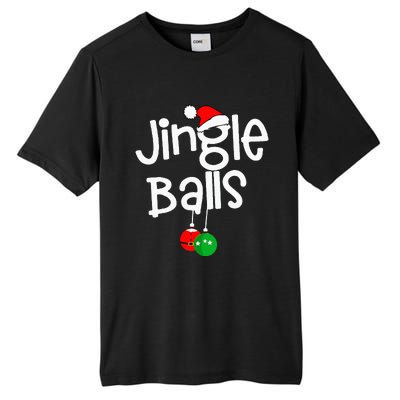 Jingle Balls Tinsel Tits Funny Couple Christmas Pajama Xmas Tall Fusion ChromaSoft Performance T-Shirt