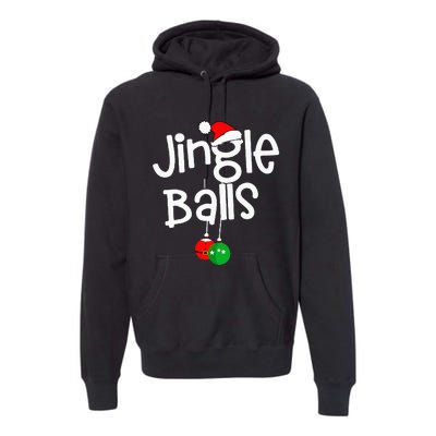 Jingle Balls Tinsel Tits Funny Couple Christmas Pajama Xmas Premium Hoodie