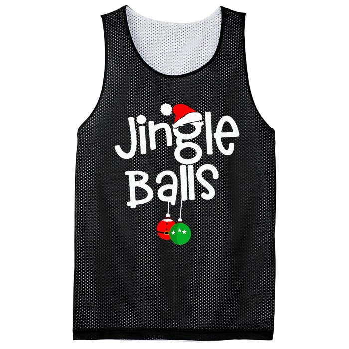 Jingle Balls Tinsel Tits Funny Couple Christmas Pajama Xmas Mesh Reversible Basketball Jersey Tank