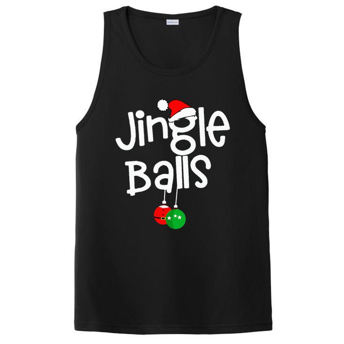 Jingle Balls Tinsel Tits Funny Couple Christmas Pajama Xmas PosiCharge Competitor Tank