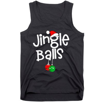 Jingle Balls Tinsel Tits Funny Couple Christmas Pajama Xmas Tank Top