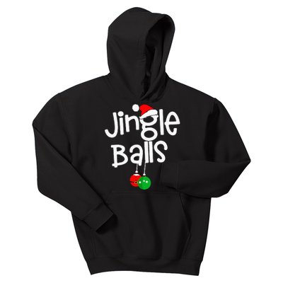 Jingle Balls Tinsel Tits Funny Couple Christmas Pajama Xmas Kids Hoodie