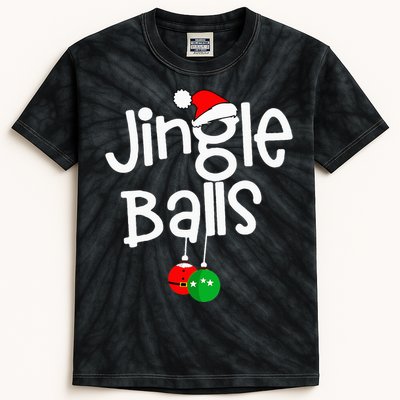 Jingle Balls Tinsel Tits Funny Couple Christmas Pajama Xmas Kids Tie-Dye T-Shirt