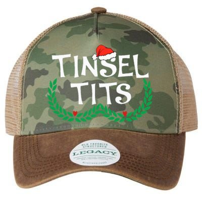 Jingle Balls Tinsel Tits Funny Couple Christmas Pajama Xmas Legacy Tie Dye Trucker Hat