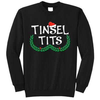 Jingle Balls Tinsel Tits Funny Couple Christmas Pajama Xmas Sweatshirt