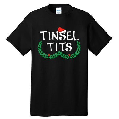 Jingle Balls Tinsel Tits Funny Couple Christmas Pajama Xmas Tall T-Shirt