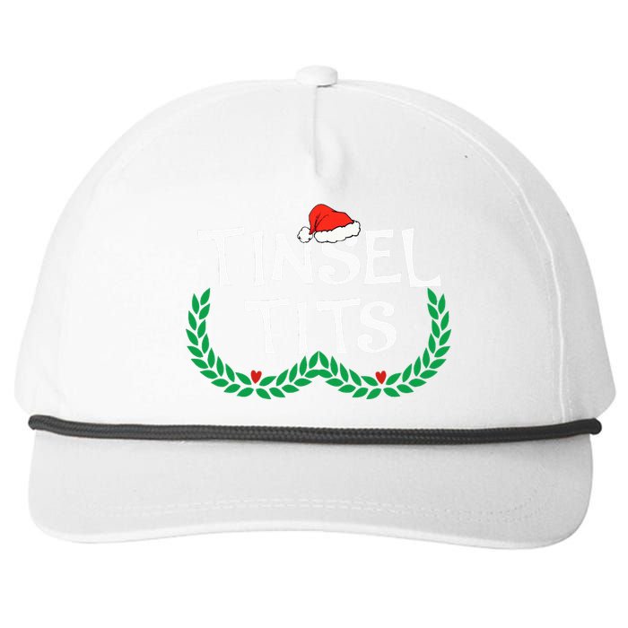 Jingle Balls Tinsel Tits Funny Couple Christmas Pajama Xmas Snapback Five-Panel Rope Hat