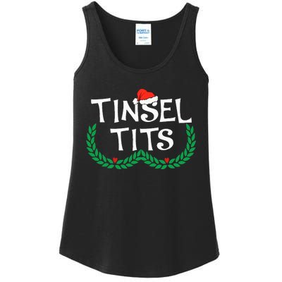 Jingle Balls Tinsel Tits Funny Couple Christmas Pajama Xmas Ladies Essential Tank