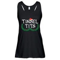 Jingle Balls Tinsel Tits Funny Couple Christmas Pajama Xmas Ladies Essential Flowy Tank