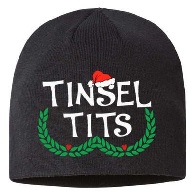 Jingle Balls Tinsel Tits Funny Couple Christmas Pajama Xmas Sustainable Beanie