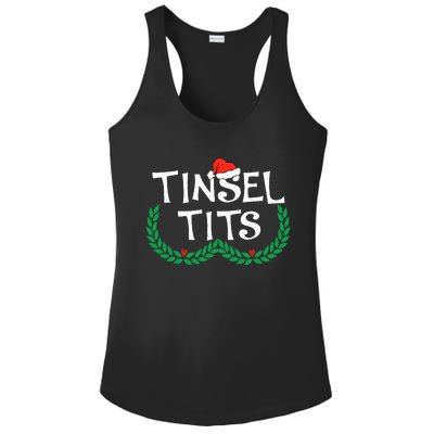 Jingle Balls Tinsel Tits Funny Couple Christmas Pajama Xmas Ladies PosiCharge Competitor Racerback Tank