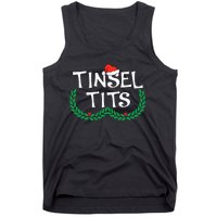 Jingle Balls Tinsel Tits Funny Couple Christmas Pajama Xmas Tank Top