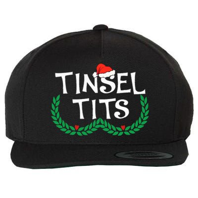 Jingle Balls Tinsel Tits Funny Couple Christmas Pajama Xmas Wool Snapback Cap