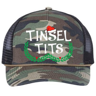 Jingle Balls Tinsel Tits Funny Couple Christmas Pajama Xmas Retro Rope Trucker Hat Cap