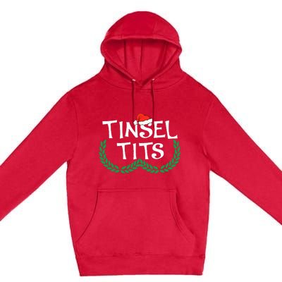 Jingle Balls Tinsel Tits Funny Couple Christmas Pajama Xmas Premium Pullover Hoodie