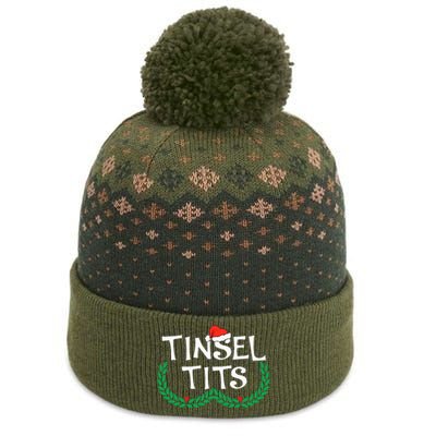 Jingle Balls Tinsel Tits Funny Couple Christmas Pajama Xmas The Baniff Cuffed Pom Beanie