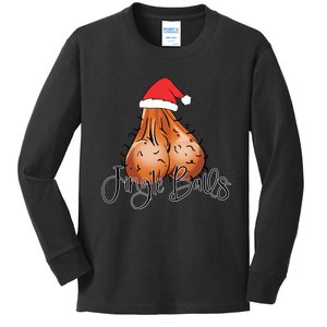 Jingle Balls Tinsel Tits Funny Christmas Matching Couple Kids Long Sleeve Shirt