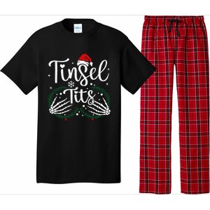 Jingle Balls Tinsel Tits Matching Xmas Couples Pajama Set