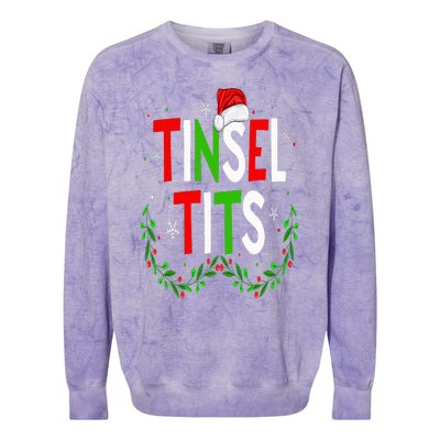 Jingle Balls Tinsel Tits Matching Chestnuts Christmas Couple Colorblast Crewneck Sweatshirt