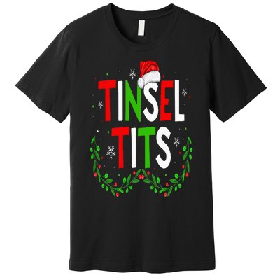 Jingle Balls Tinsel Tits Matching Chestnuts Christmas Couple Premium T-Shirt