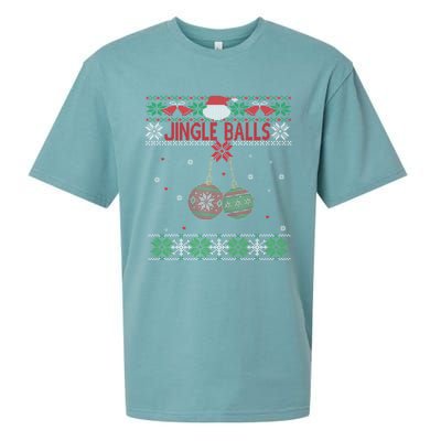 Jingle Balls Tinsel Tits Ugly Christmas Sweater Chestnuts Cool Gift Sueded Cloud Jersey T-Shirt