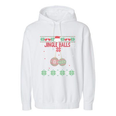 Jingle Balls Tinsel Tits Ugly Christmas Sweater Chestnuts Cool Gift Garment-Dyed Fleece Hoodie