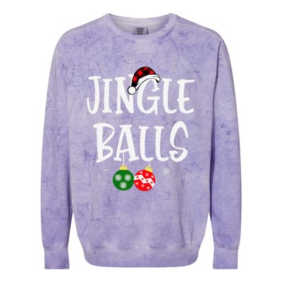 Jingle Balls Tinsel Tits Chestnuts Christmas Couple Matching Colorblast Crewneck Sweatshirt