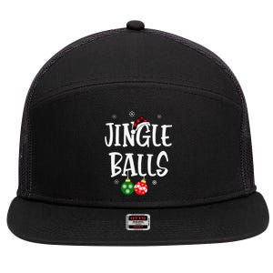 Jingle Balls Tinsel Tits Chestnuts Christmas Couple Matching 7 Panel Mesh Trucker Snapback Hat