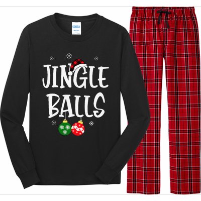 Jingle Balls Tinsel Tits Chestnuts Christmas Couple Matching Long Sleeve Pajama Set