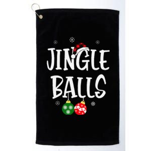 Jingle Balls Tinsel Tits Chestnuts Christmas Couple Matching Platinum Collection Golf Towel