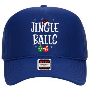 Jingle Balls Tinsel Tits Chestnuts Christmas Couple Matching High Crown Mesh Back Trucker Hat