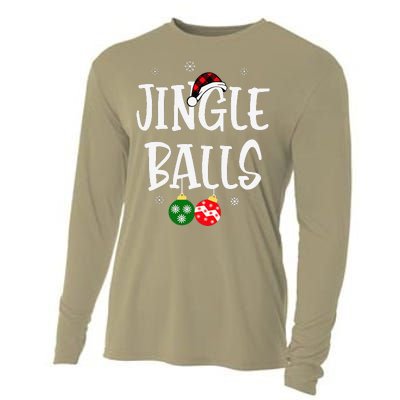 Jingle Balls Tinsel Tits Chestnuts Christmas Couple Matching Cooling Performance Long Sleeve Crew