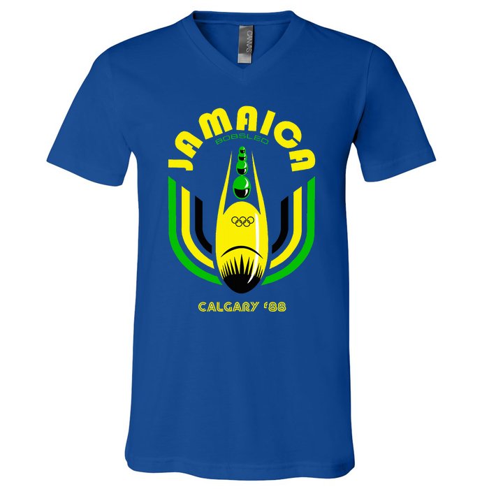 Jamaica Bobsled Team Vintage 1988 V-Neck T-Shirt