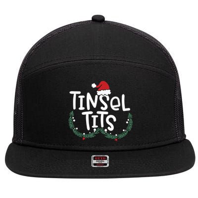 Jingle Balls Tinsel Tits Couples Christmas Matching Couple 7 Panel Mesh Trucker Snapback Hat