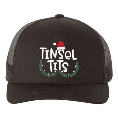 Jingle Balls Tinsel Tits Couples Christmas Matching Couple Yupoong Adult 5-Panel Trucker Hat