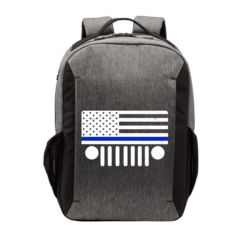 Blue Thin Line American Flag Car Off Roading Vector Backpack