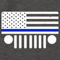 Blue Thin Line American Flag Car Off Roading Vector Backpack