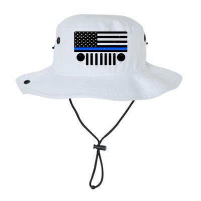 Blue Thin Line American Flag Car Off Roading Legacy Cool Fit Booney Bucket Hat