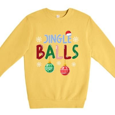 Jingle Balls Tinsel Tits Funny Matching Couple Christmas Gift Premium Crewneck Sweatshirt