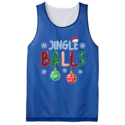 Jingle Balls Tinsel Tits Funny Matching Couple Christmas Gift Mesh Reversible Basketball Jersey Tank